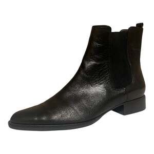Lauren Ralph Lauren Katherine 8 B Chelsea Ankle Bootie Black Leather